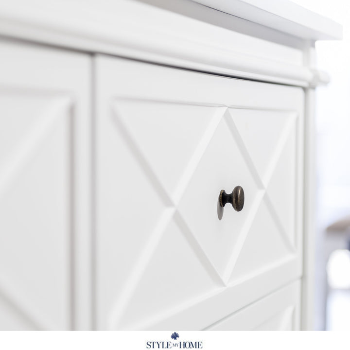 Brisbane Floorstock Slightly Damaged 'Ascot' White Chest of Drawers