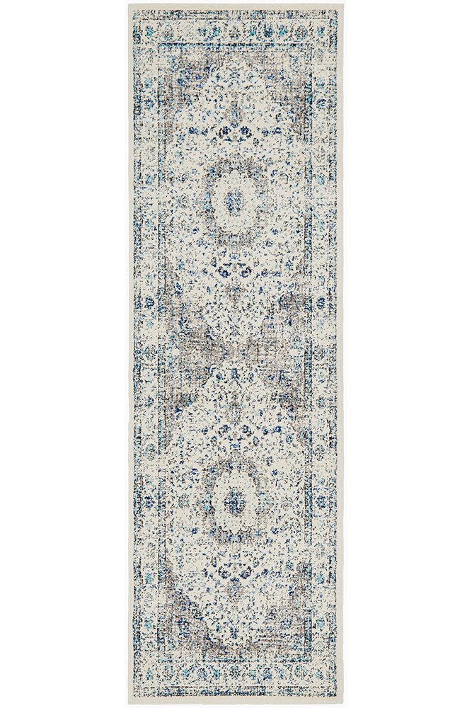 Mist White Transitional Round Runner