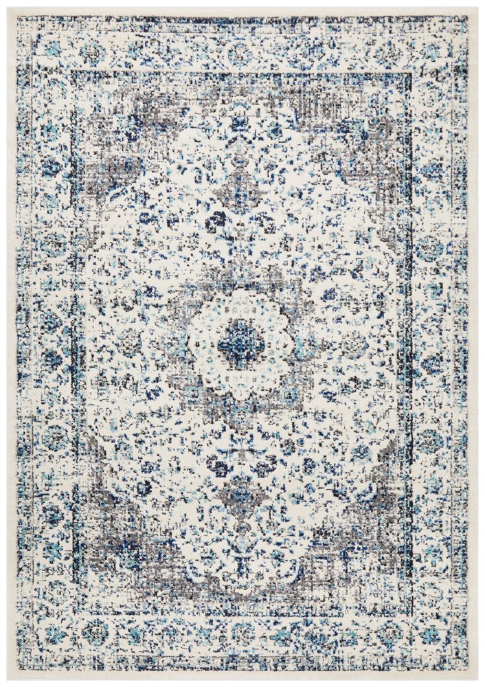 Mist White Transitional Rectangle Rug