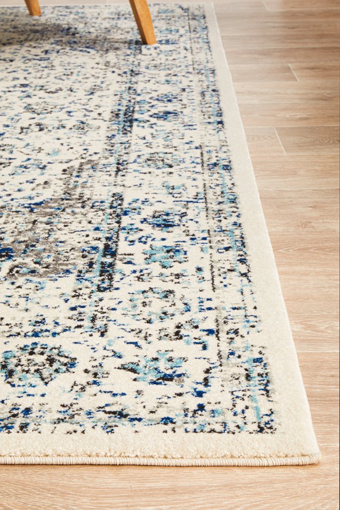 Mist White Transitional Rectangle Rug