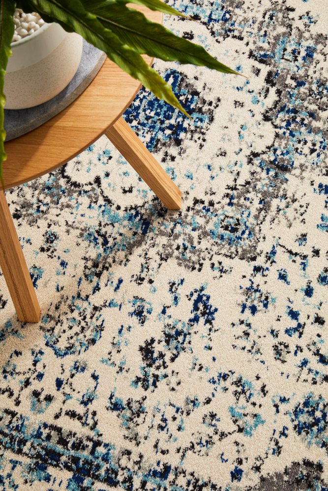 Mist White Transitional Rectangle Rug