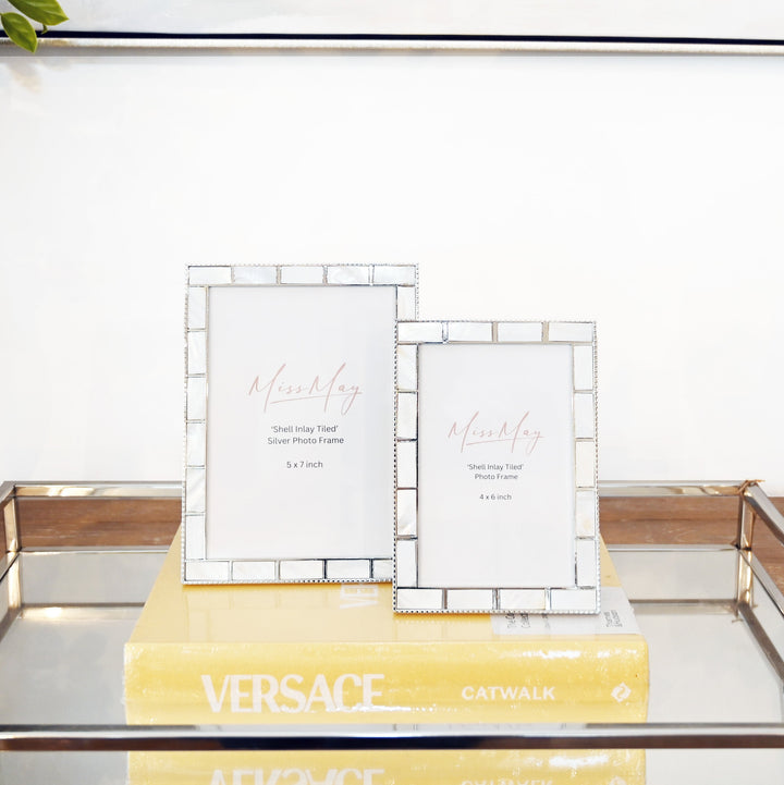Slim Tiled Mother of Pearl Photo Frame