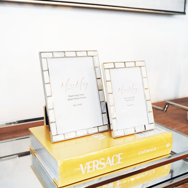 Slim Tiled Mother of Pearl Photo Frame