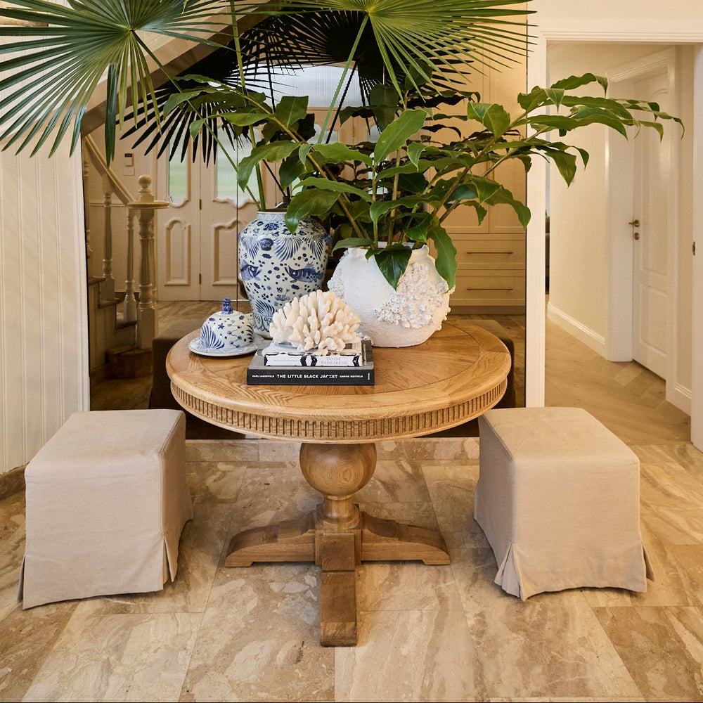 Amelia Round Dining Table 1m diametre Natural Oak