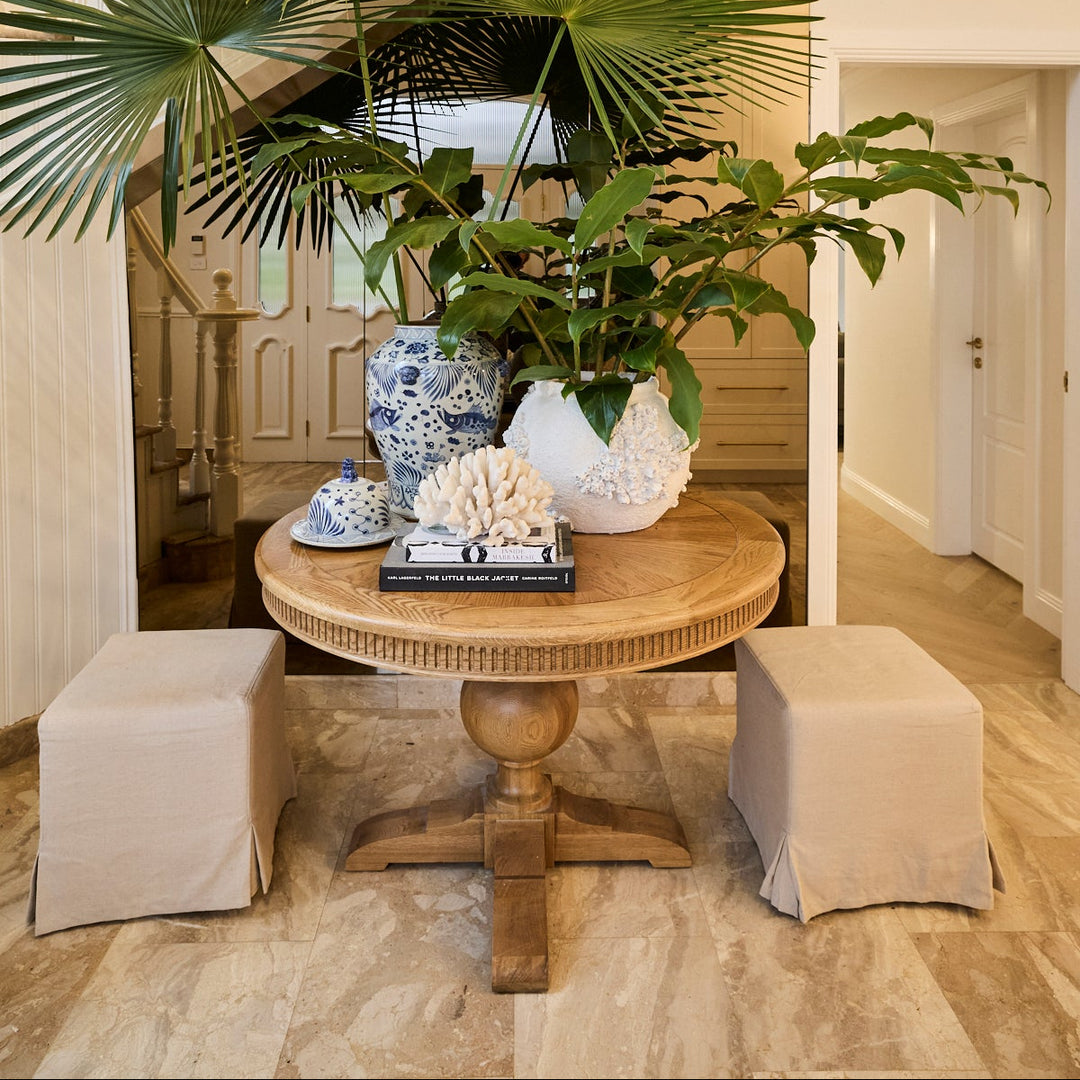 Amelia Round Dining Table 1m diametre Natural Oak