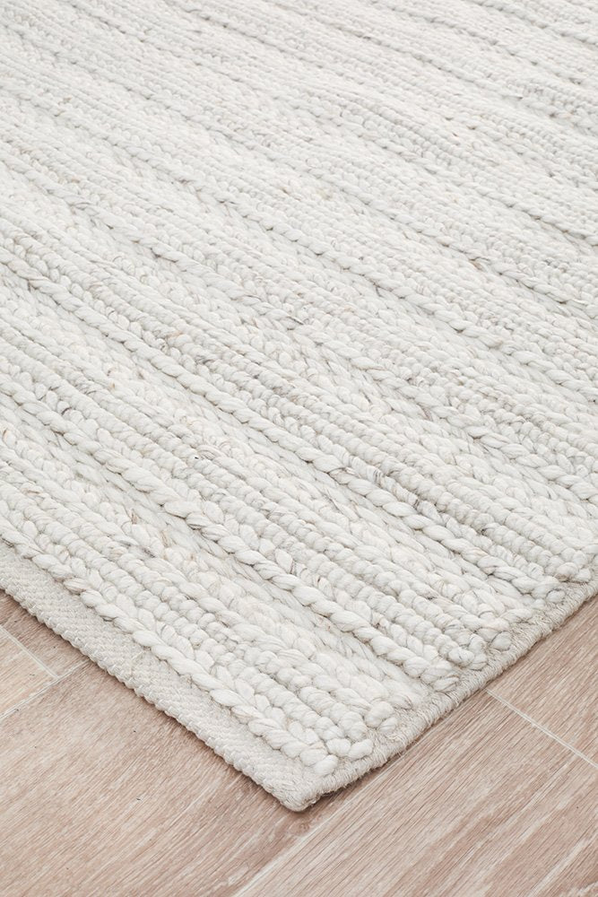 Evelyn Wool Ivory Rectangle Rectangle Rug