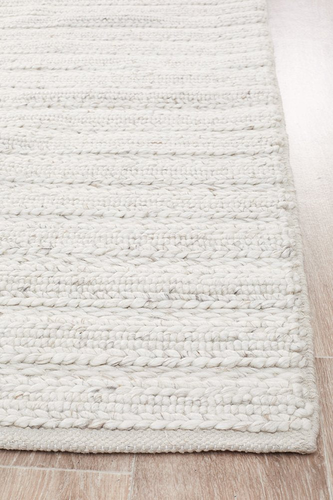 Evelyn Wool Ivory Rectangle Rectangle Rug