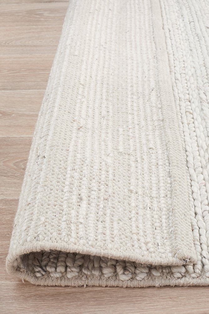 Evelyn Wool Ivory Rectangle Rectangle Rug
