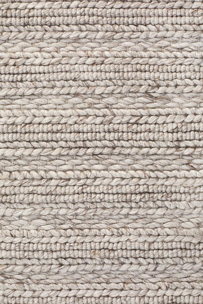 Evelyn Wool Silver Rectangle Rug