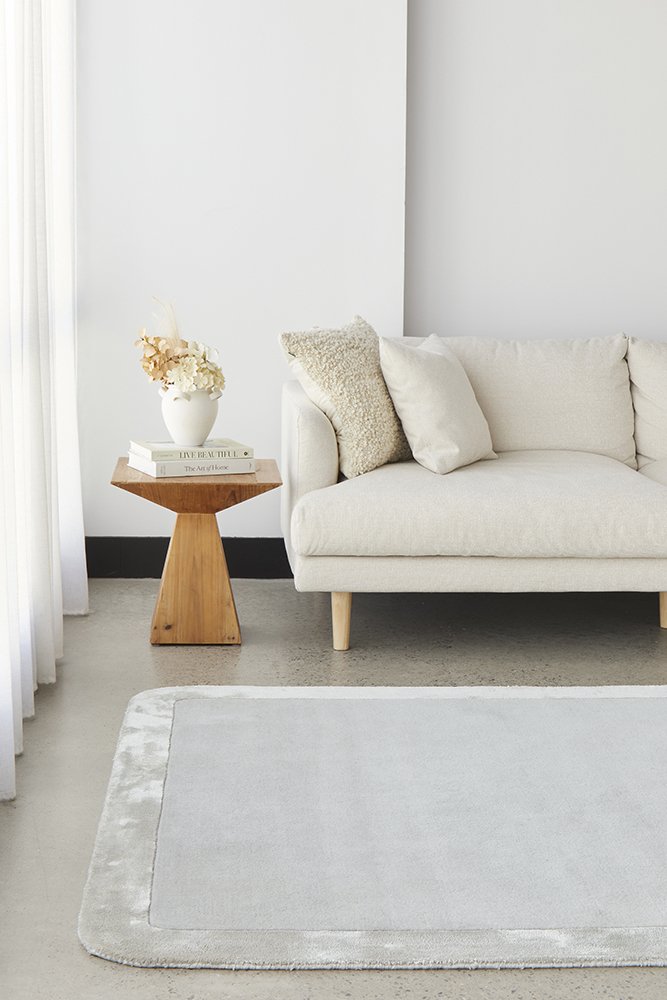 James Silver Rectangle Rug