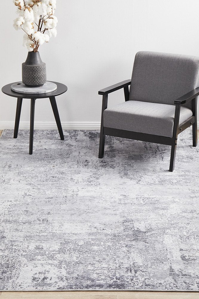 Stella Modern Silver Rectangle Rug