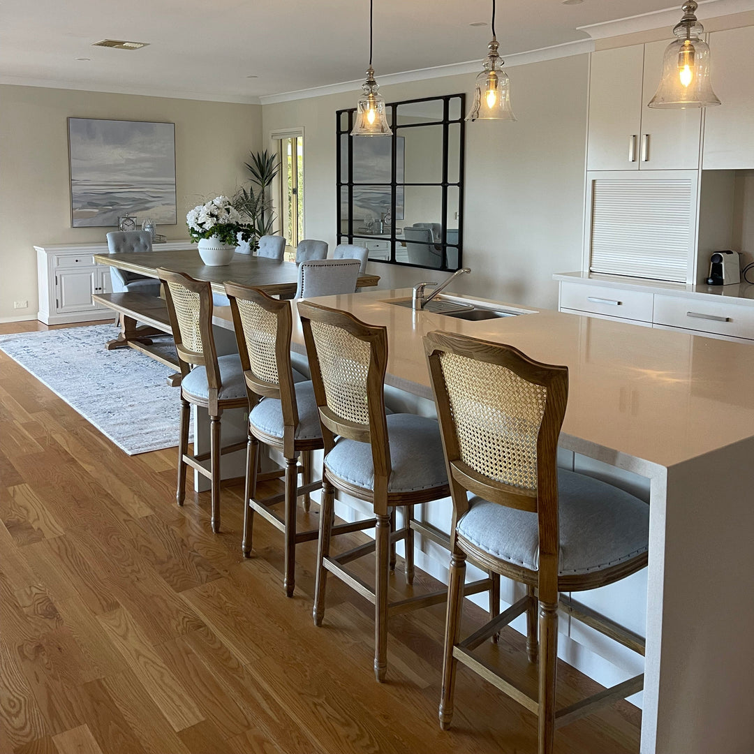 April Luxury Upholstered Kitchen Stool