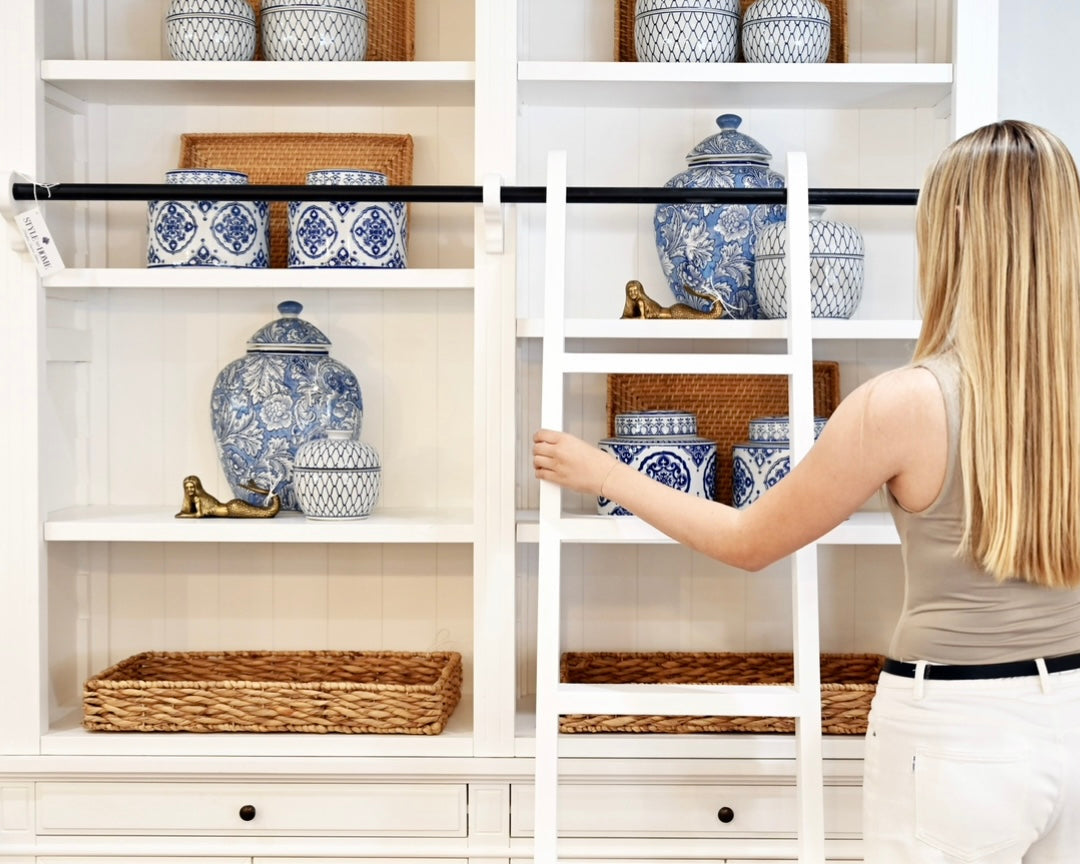 Oxford Two Bay Bookcase with Ladder