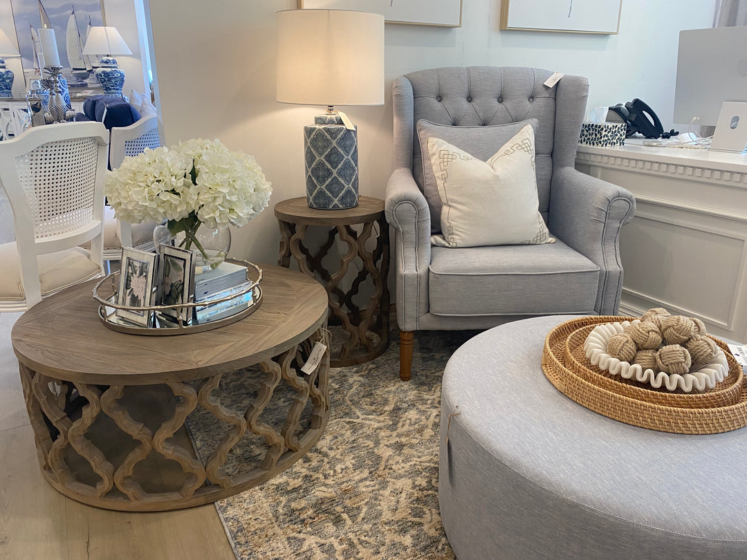 Sahara Round Recycled Elm Side Table