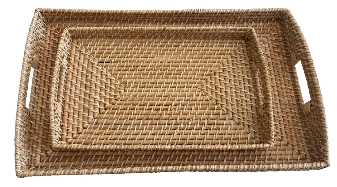 Morning Natural Rattan Tray Rectangle