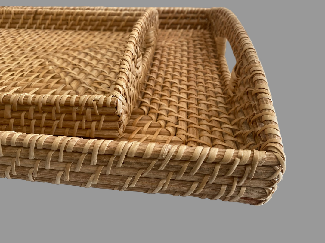 Morning Natural Rattan Tray Rectangle