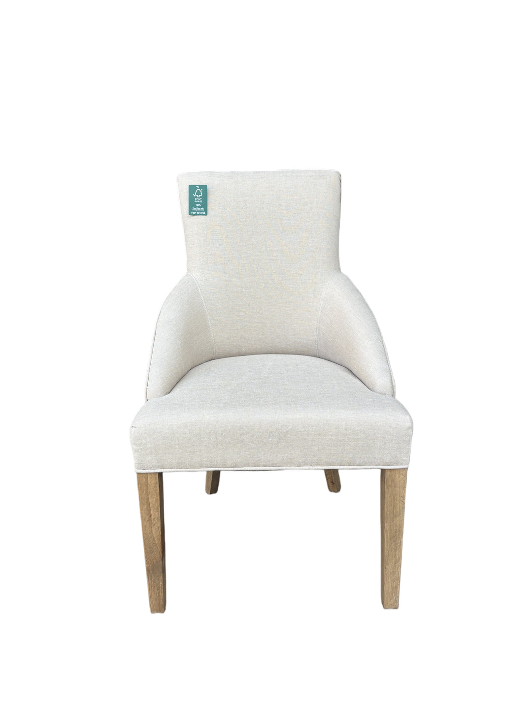 Leopold Plain-Back Upholstered Linen Dining Chair