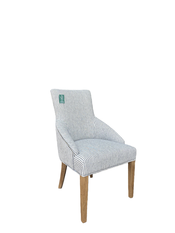 Leopold Plain-Back Upholstered Linen Dining Chair