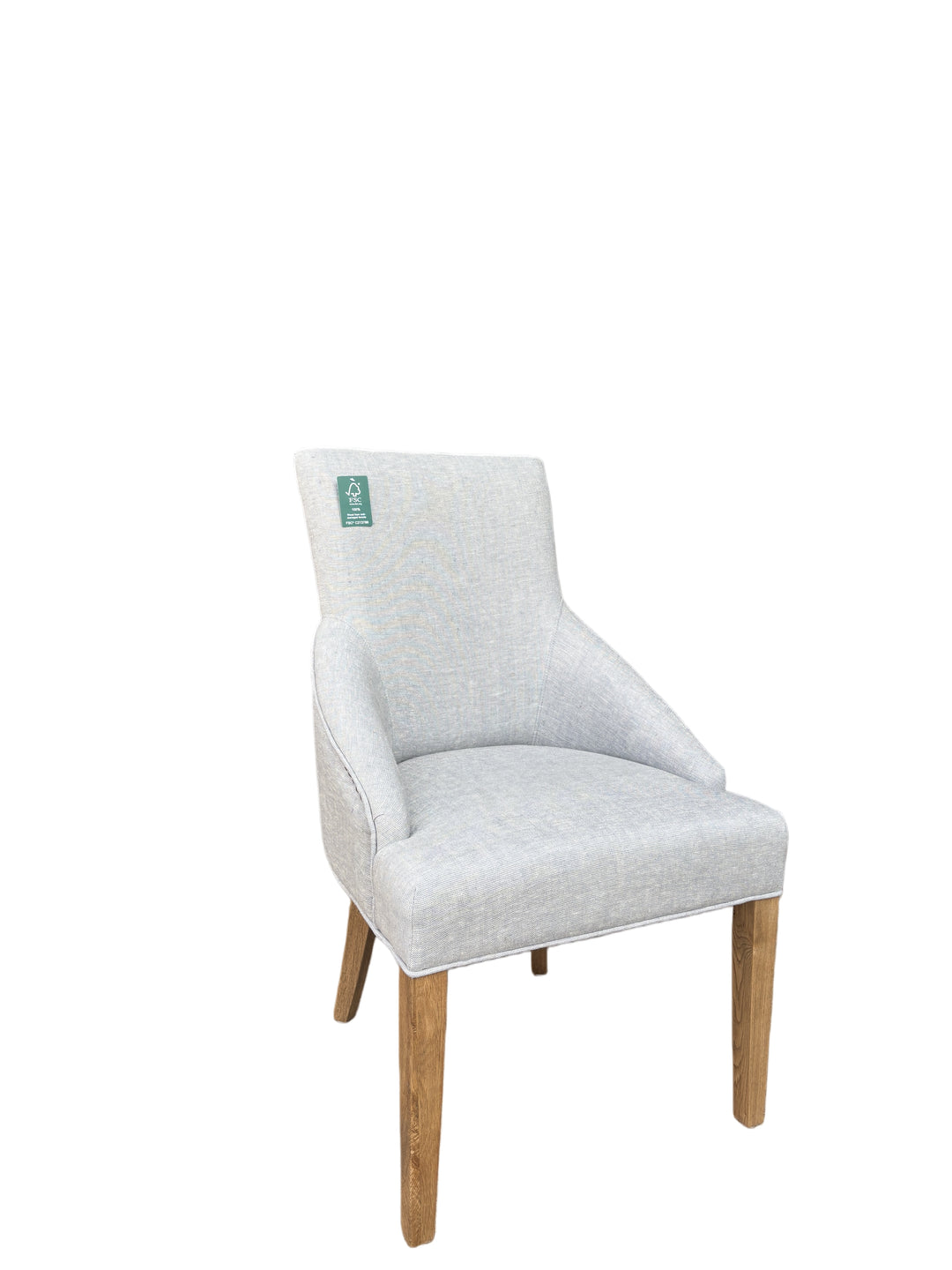Leopold Plain-Back Upholstered Linen Dining Chair