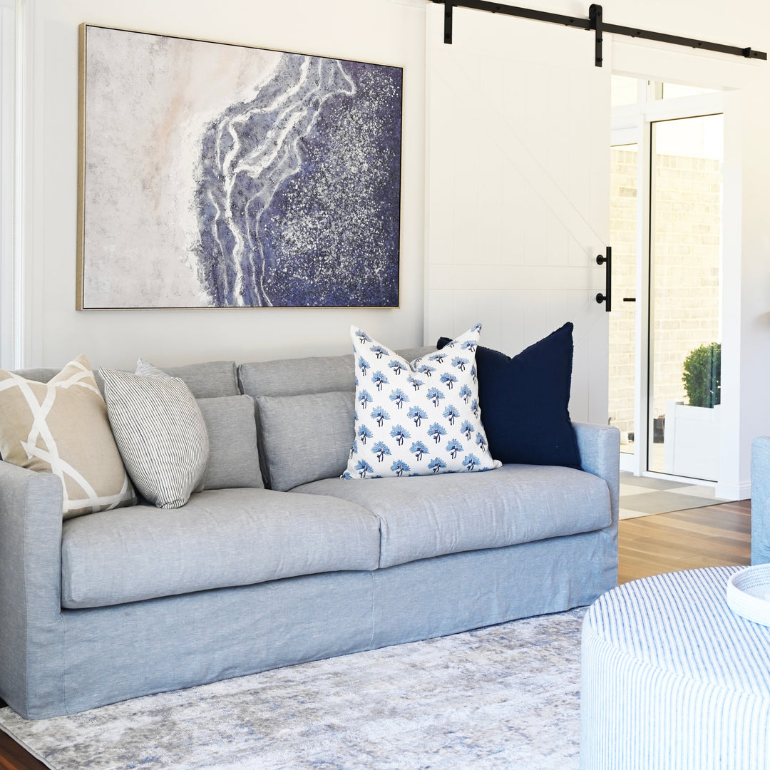 Capri Linen Slip Cover 3 Seater Lounge