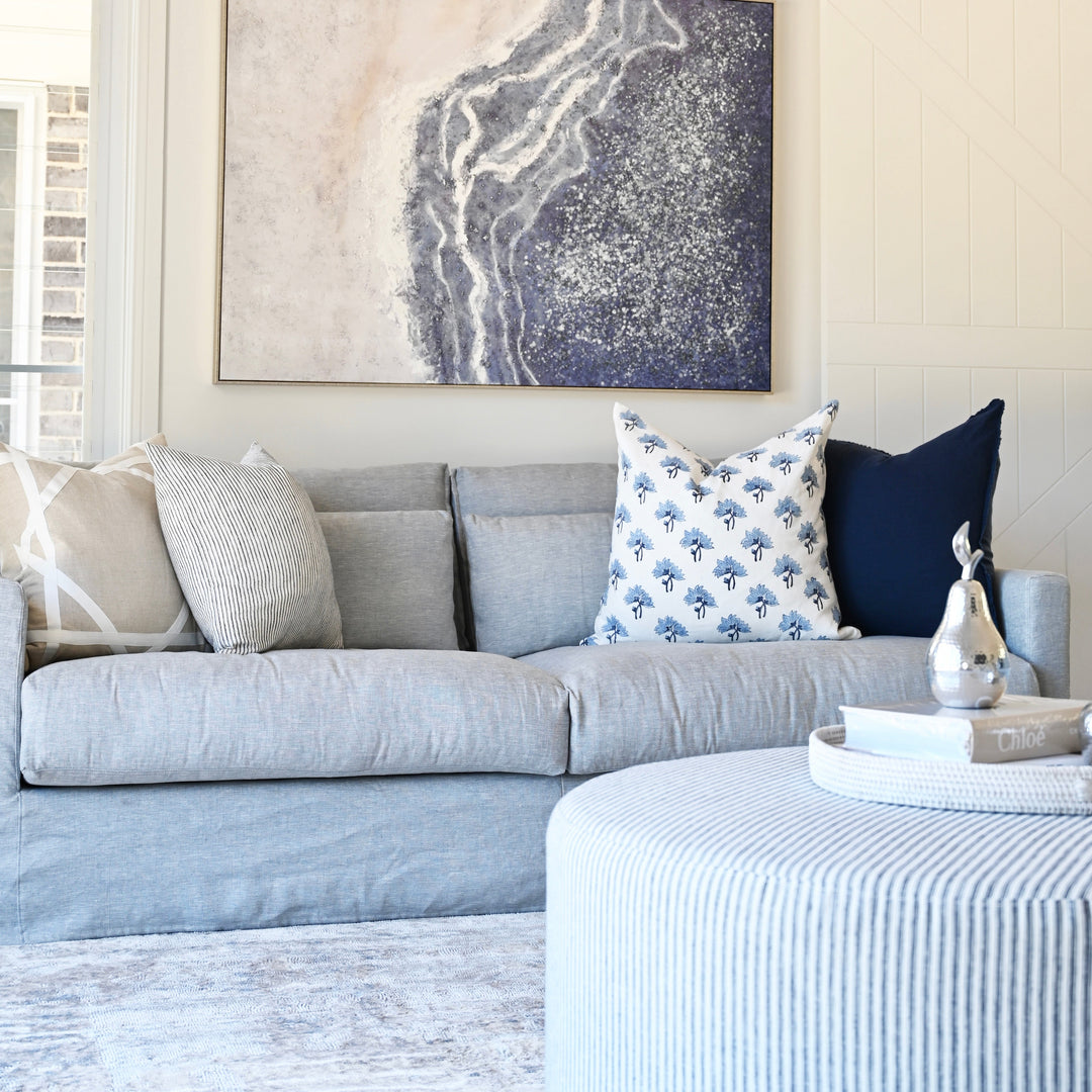 Capri Linen Slip Cover 3 Seater Lounge