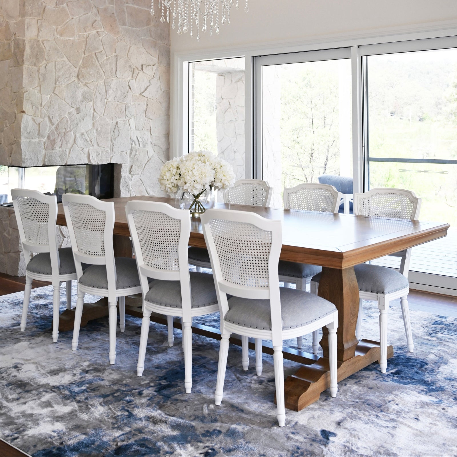 Brisbane 2.6m Kensington Parquetry Natural Oak Dining Table