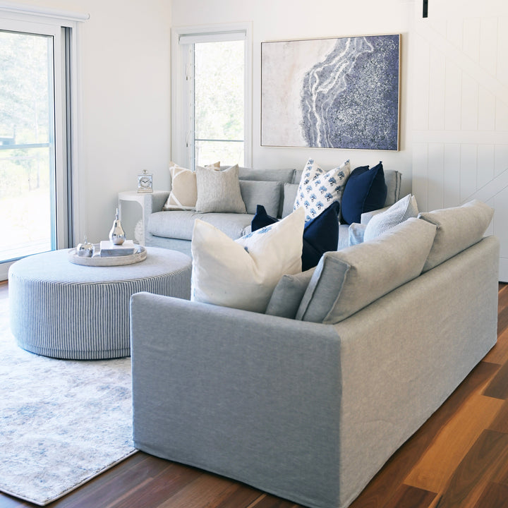 Capri Linen Slip Cover 3 Seater Lounge