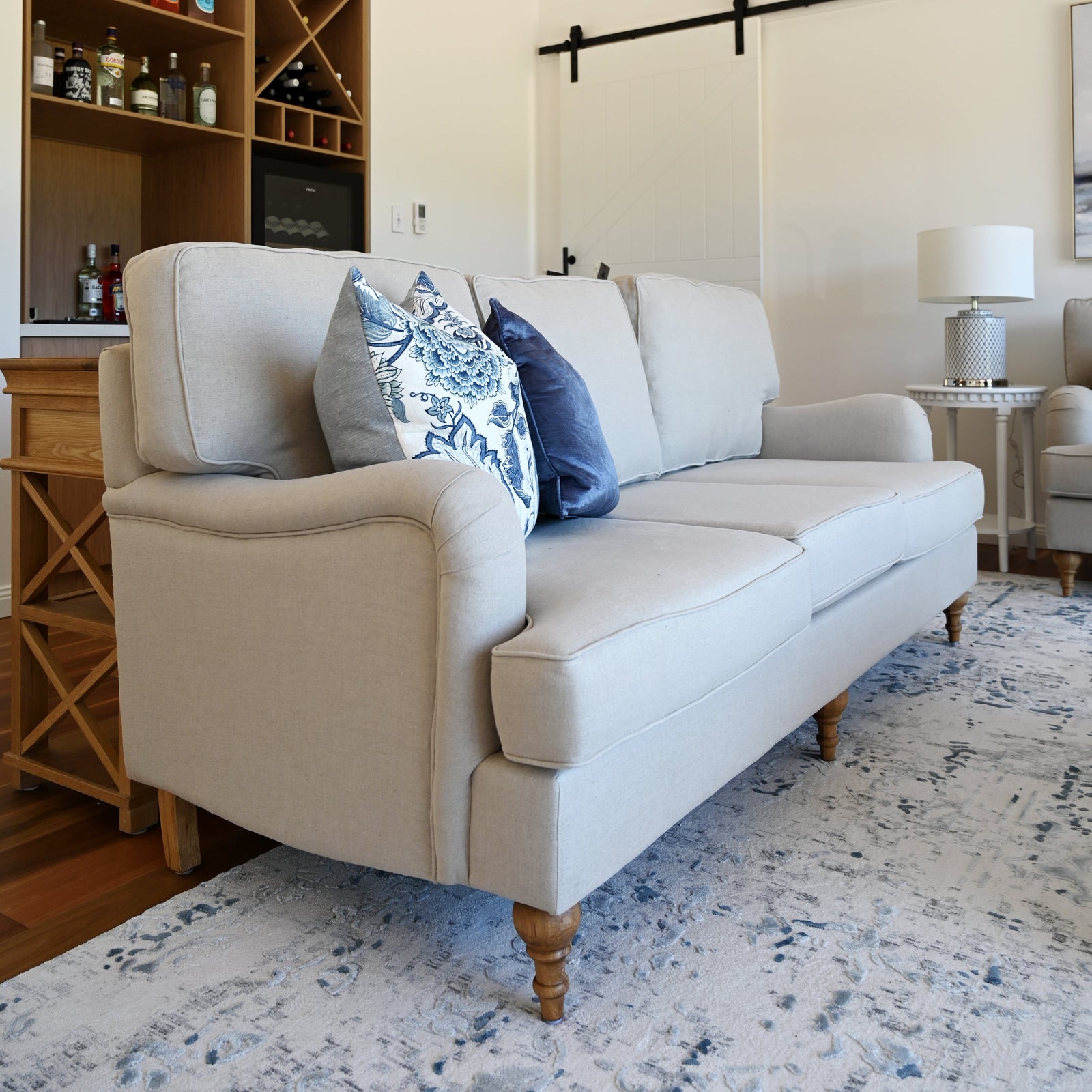 Madeline Linen 3 Seater Lounge