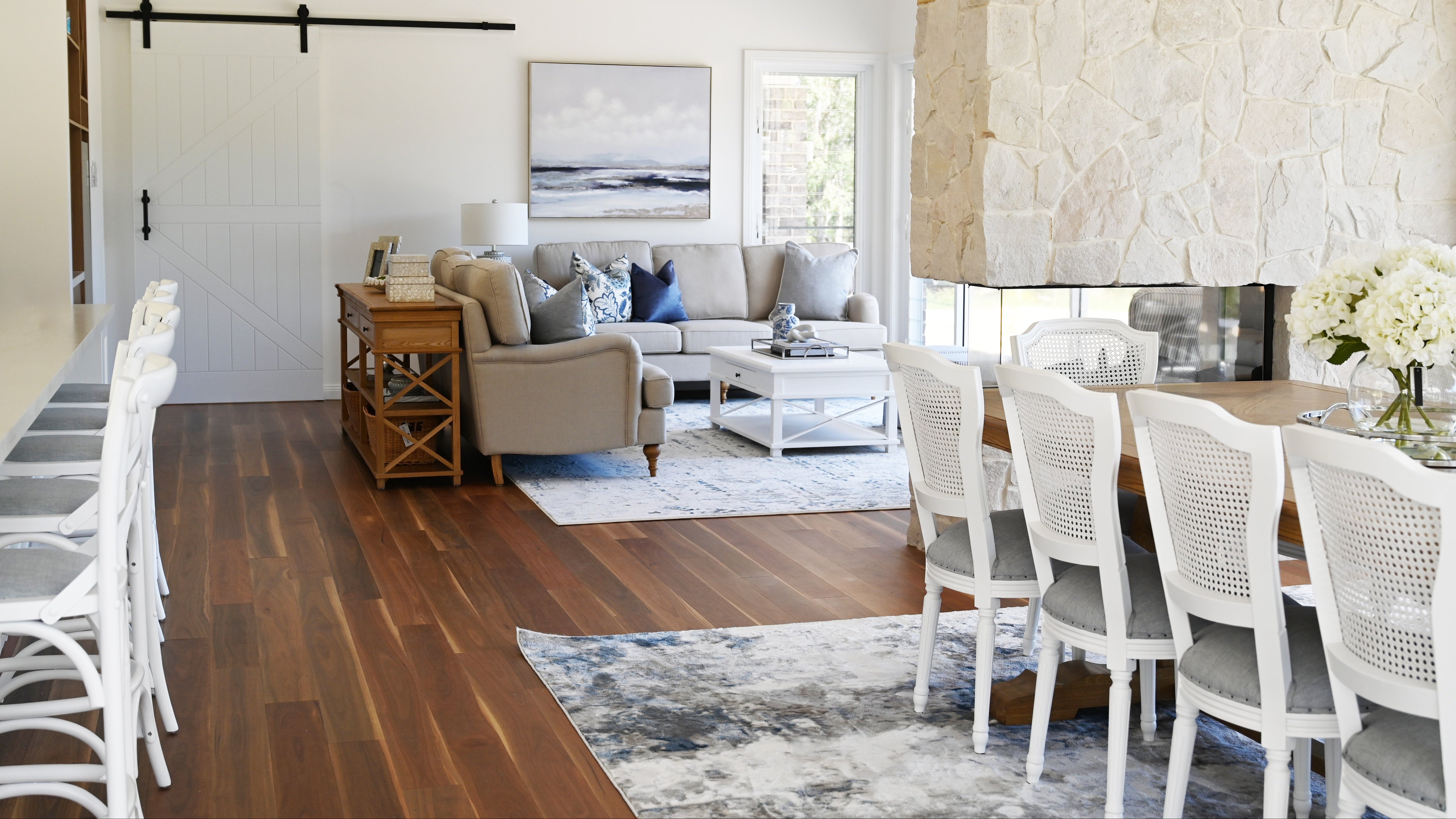 interior styling services in sydney, brisbane and gold coast. coastal farmhouse new build home with hamptons style furniture and homewares.