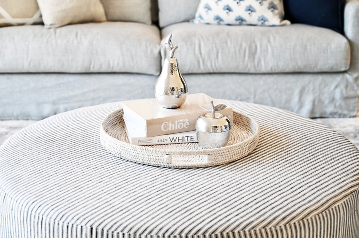 Justine Upholstered Round Large Ottoman