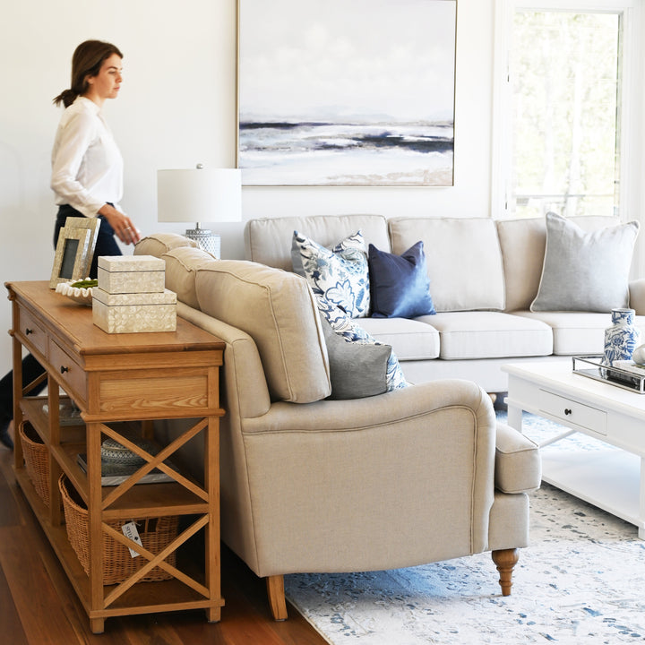 Madeline Linen 3 Seater Lounge