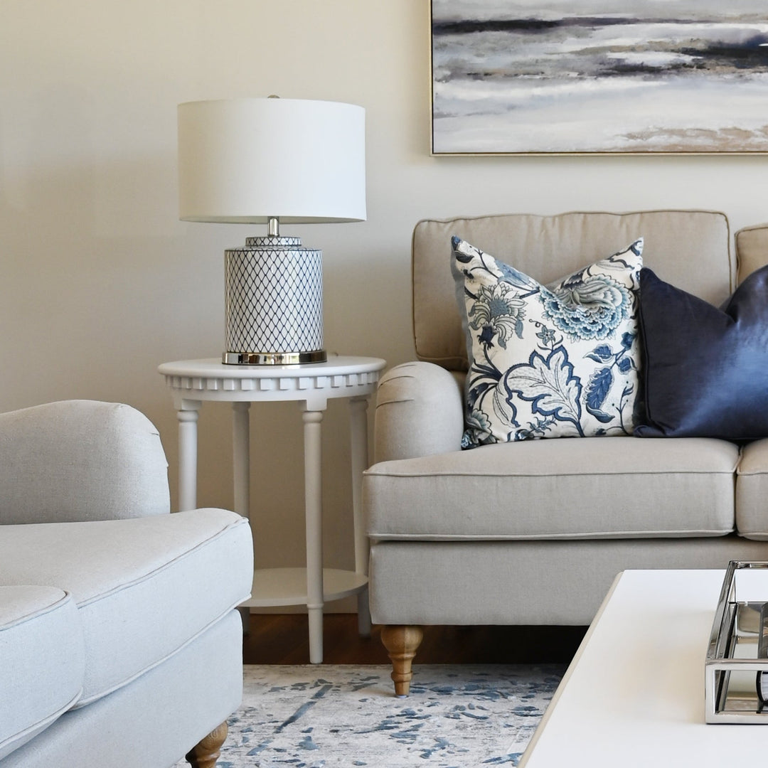 Regency Side Table Satin White 50cm wide x 50cm deep x 65cm high