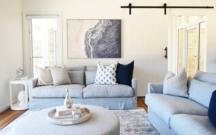 Capri Linen Slip Cover 3 Seater Lounge