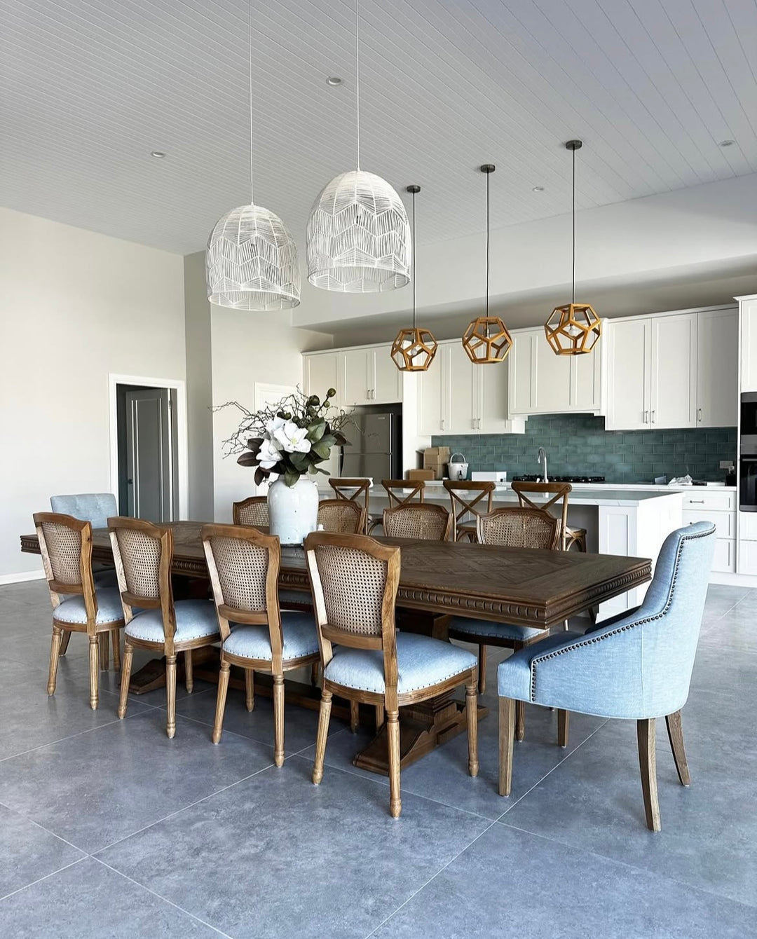 Brisbane floor April Luxury Upholstered Dining Chair - Old Batch