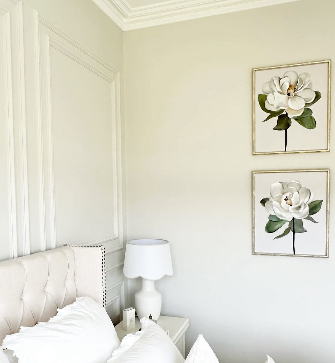 Magnolia 2 Small Canvas In Bamboo Champagne Frame