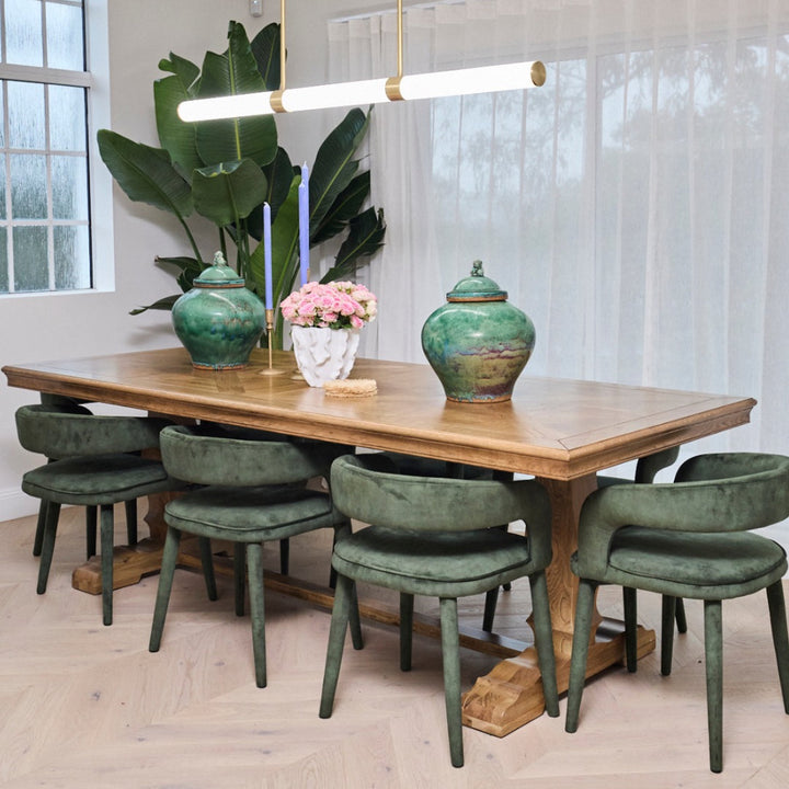 Kensington Parquetry Natural Oak Dining Table