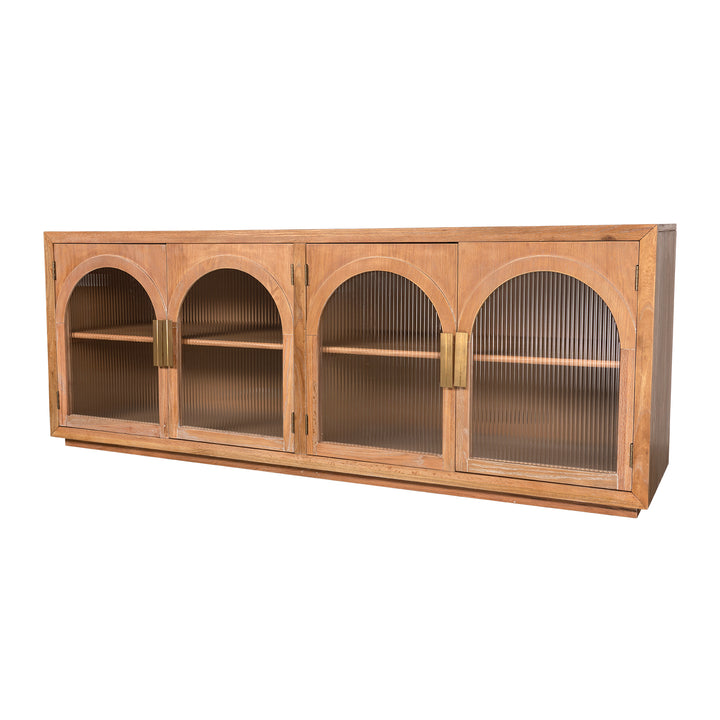 Manhattan Ridged Glass Large Entertainment Unit or Buffet