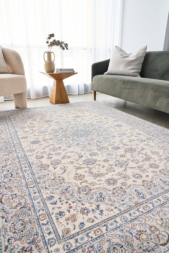 Melody Kashan Ivory Rectangle Rug