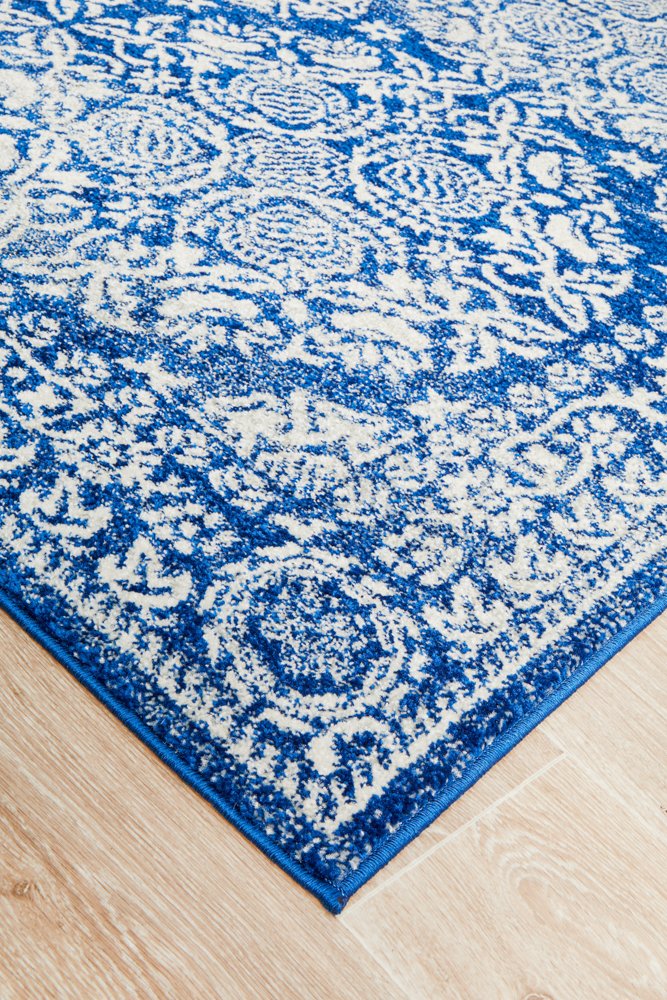 Gwyneth Stunning Transitional Navy Rectangle Rug