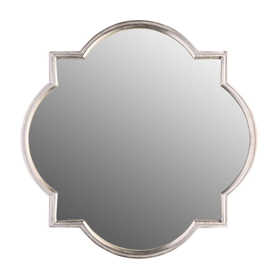 Quatrefoil Statement Silver Iron Mirror