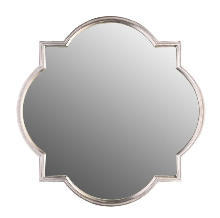 Quatrefoil Statement Silver Iron Mirror
