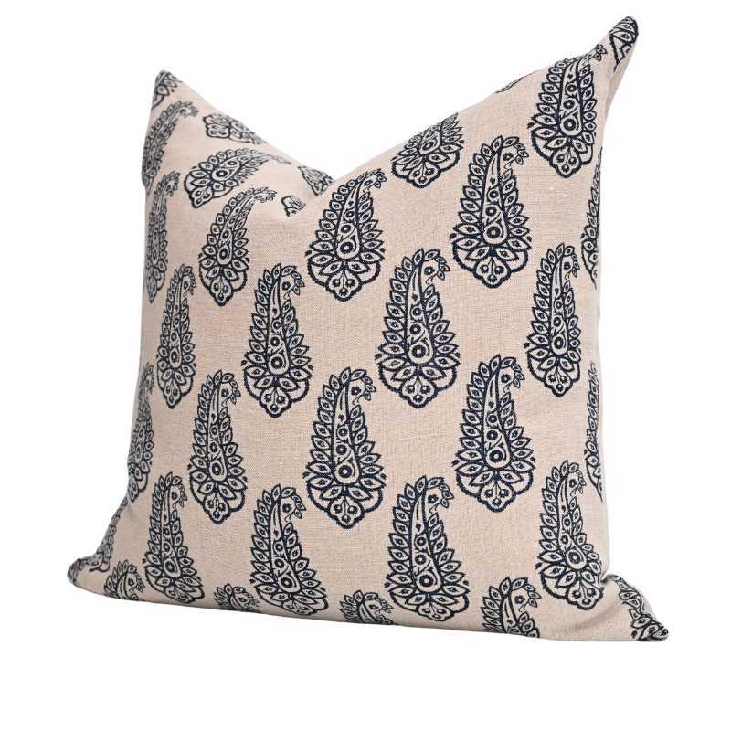 Paisley Linen Square Cushion - Cover Only