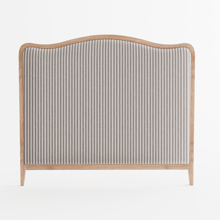 Isabelle French Provincial Curved Bedhead-PREORDER Whitewash Oak Thin Stripe