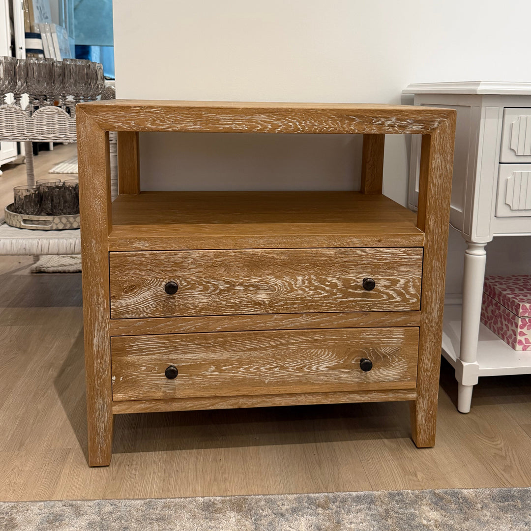 Elliot Medium Bedside Table - Double Wash