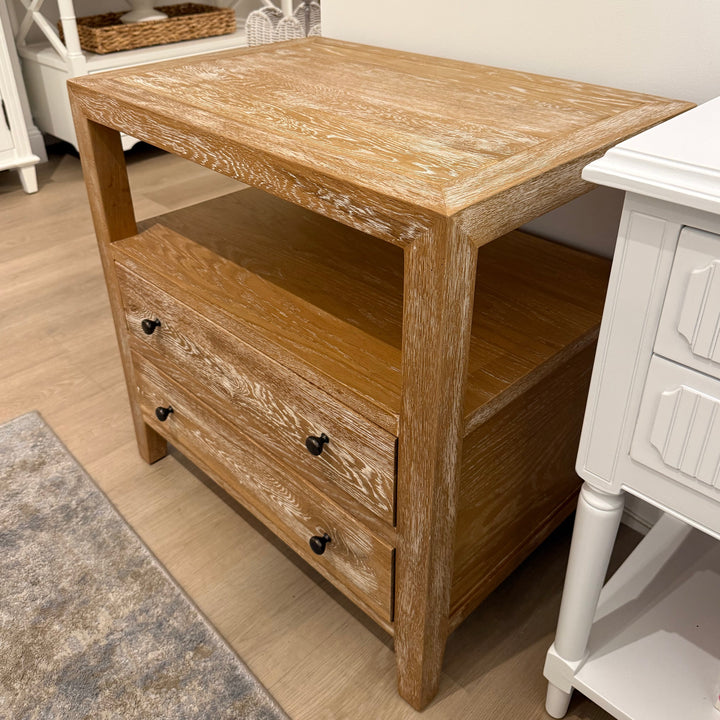 Elliot Medium Bedside Table - Double Wash