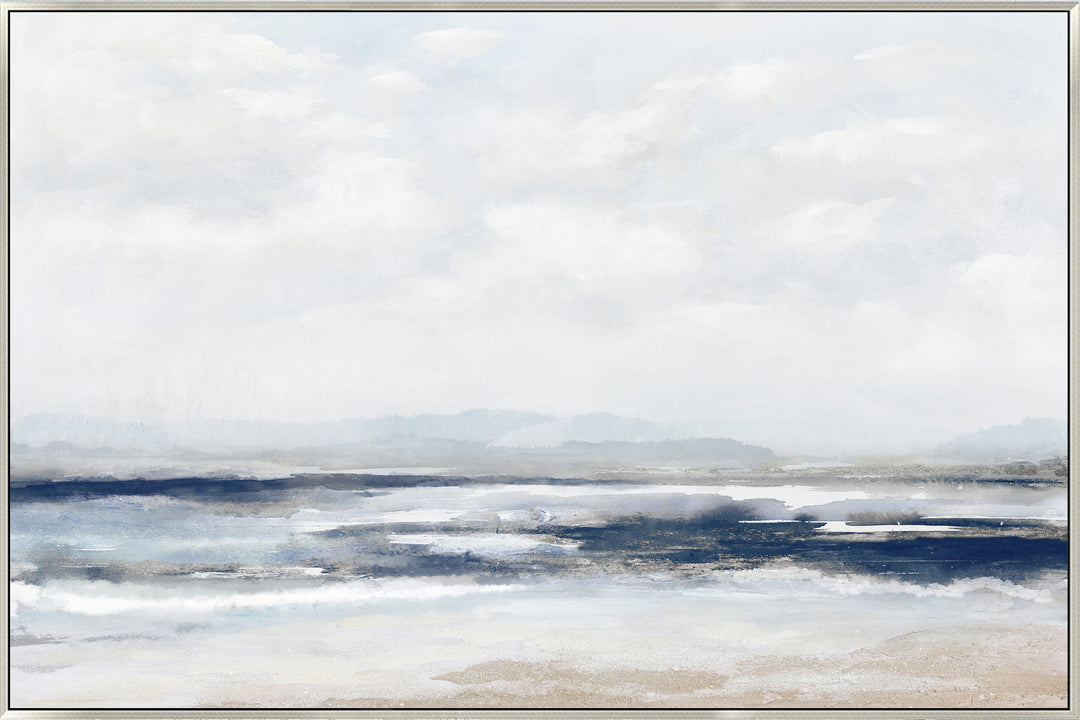 Ocean Breeze Extra Large Canvas In Antique Silver Frame
