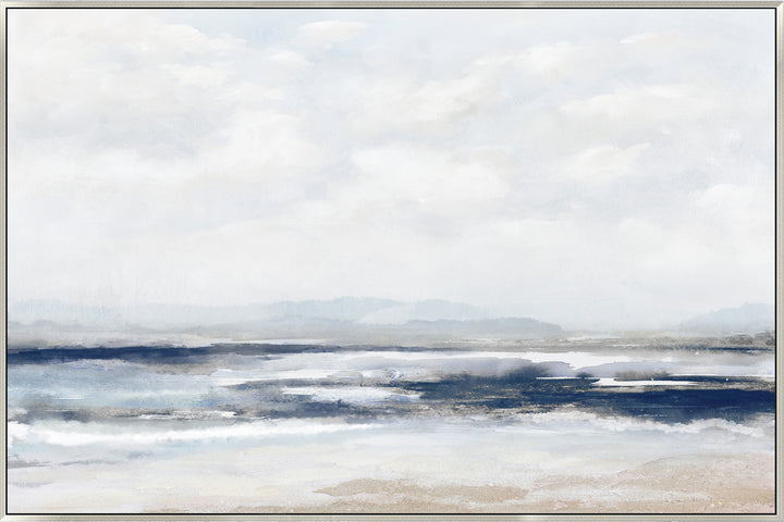 Ocean Breeze Extra Large Canvas In Antique Silver Frame