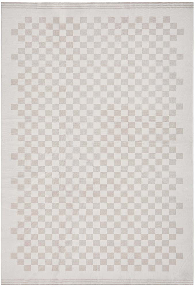 Zander Natural Check Rectangle Rug