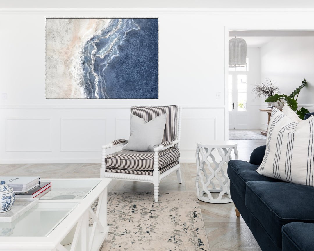 Reef View Canvas Extra Large Canvas In Antique Silver Frame