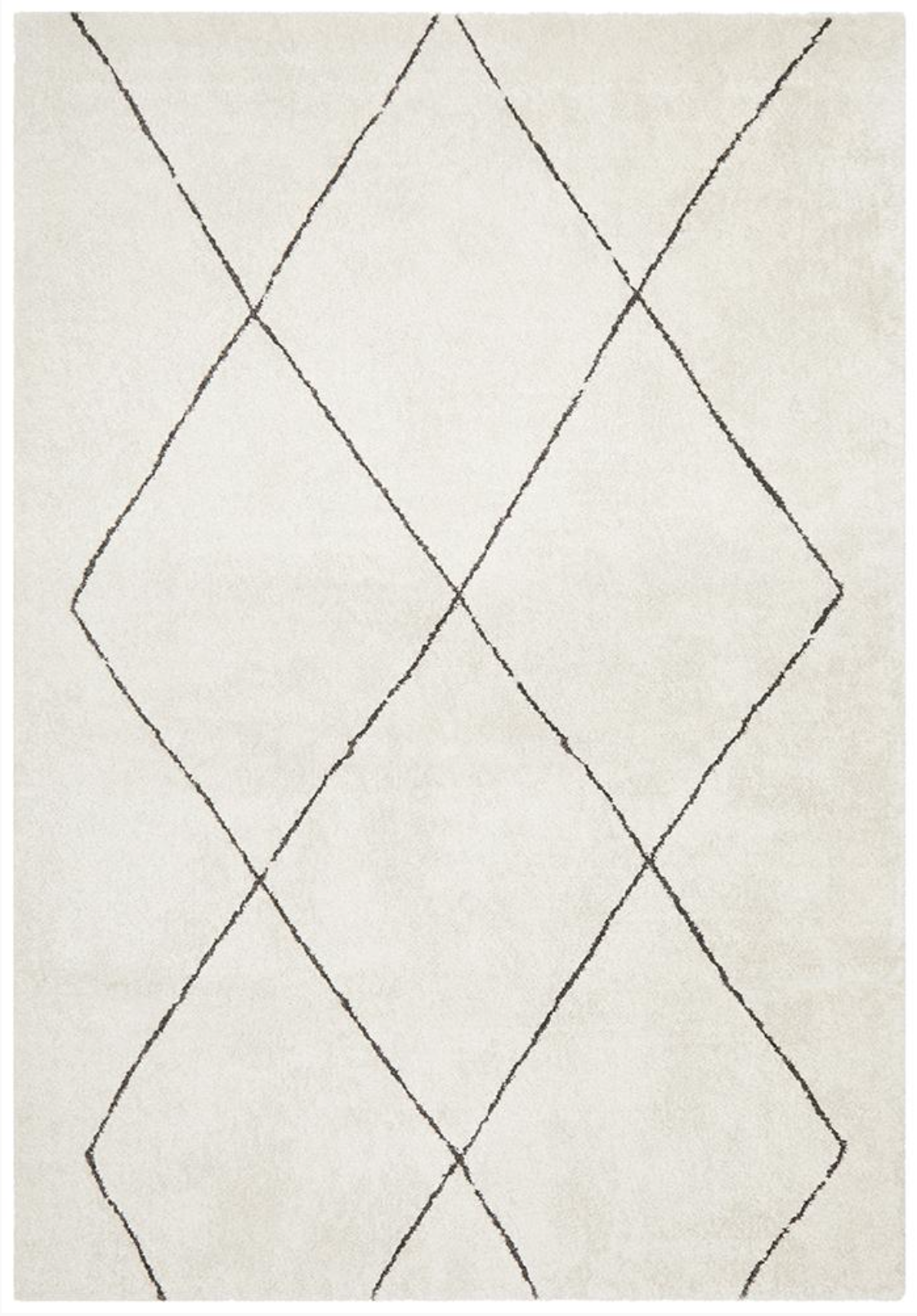 Broadway Diamond Ivory Rectangle Rug